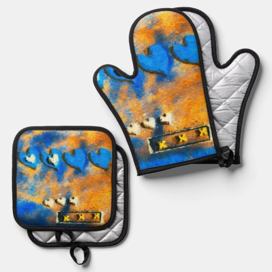 Looptijd Ovenwant & Pannenlap Set (Voorkant / Achterkant)