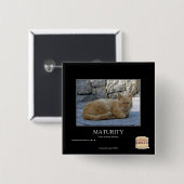 Looptijd Vierkante Button 5,1 Cm (Voorkant /achterkant)