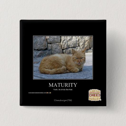 Looptijd Vierkante Button 5,1 Cm (Voorkant)