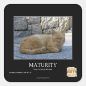 Looptijd Vierkante Sticker (Voorkant)