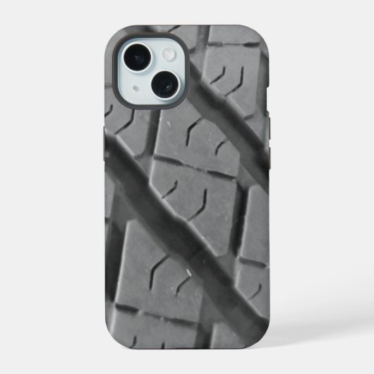 loopvlak van vrachtwagenbanden iPhone 15 case (Achterkant)