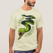 loopvlakgevoed licht dubbelzijdige slang t-shirt (Voorkant)