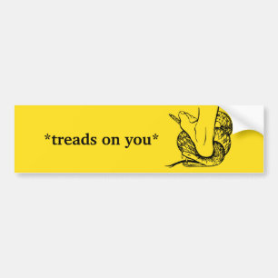 *loopvlakken op jou* bumpersticker