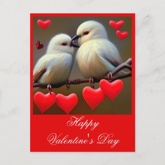 Loopvogels valentijn briefkaart (Voorkant)