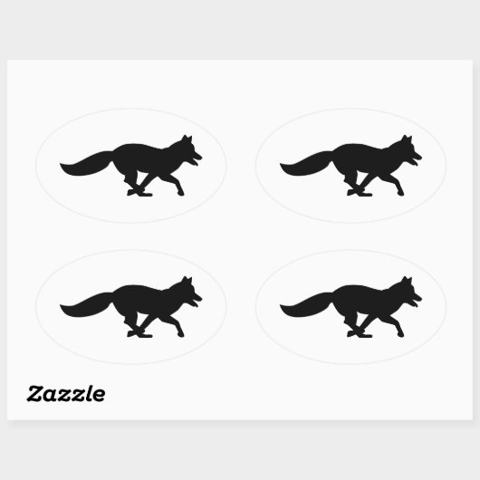 Loopvos Ovale Sticker (Vel)