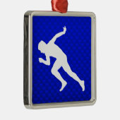 loopwerk; Blauw Metalen Ornament (Rechts)