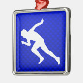 loopwerk; Blauw Metalen Ornament (Links)