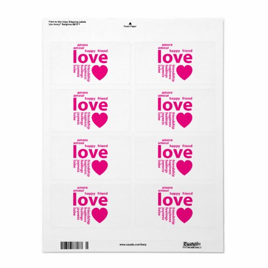 Loopwoorden Etiket (Full Sheet)