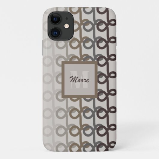 Loopy Lines - Bruin Mocha Ombre Phone Case (Achterkant)