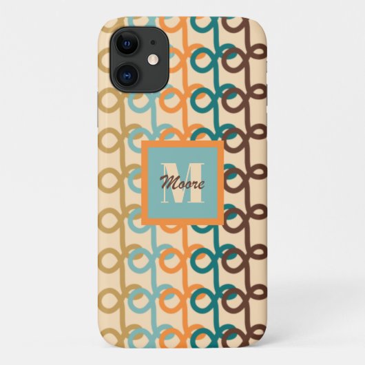 Loopy Lines - Donkere telefoontas met retro Case-Mate iPhone Case (Achterkant)