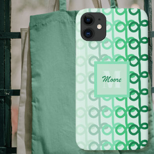 Loopy Lines - Green Ombre Phone Case