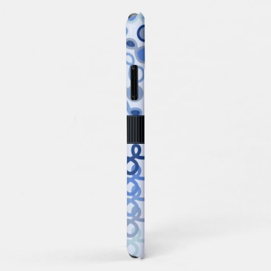 Loopy Lines met hybride paisley Blue Ombre Case-Mate iPhone Case (Achterkant/rechts)