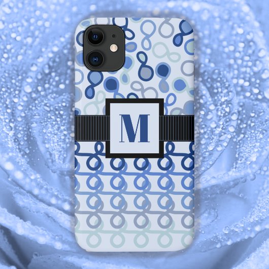 Loopy Lines met hybride paisley Blue Ombre Case-Mate iPhone Case