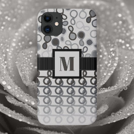 Loopy Lines met hybride paisley Gray Ombre Case-Mate iPhone Case
