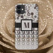 Loopy Lines met hybride paisley Mocha Brown Ombre Case-Mate iPhone Case