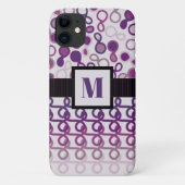 Loopy Lines met hybride paisley Paars Ombre Case-Mate iPhone Case (Achterkant)