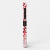 Loopy Lines met hybride paisley roze tot Red Ombre Case-Mate iPhone Case (Achterkant/links)