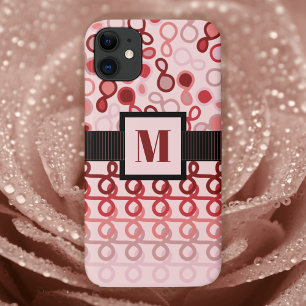 Loopy Lines met hybride paisley roze tot Red Ombre Case-Mate iPhone Case