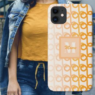Loopy Lines - Oranje ombre Phone Case