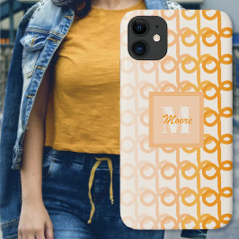 Loopy Lines - Oranje ombre Phone Case