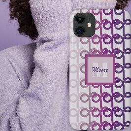 Loopy Lines - Paarse Violet Ombre Phone Case