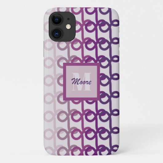 Loopy Lines - Paarse Violet Ombre Phone Case (Achterkant)