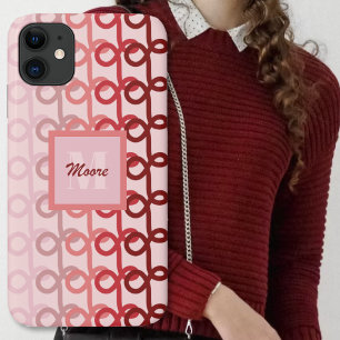 Loopy Lines - Rood tot Roze Ombre Telefoon Case