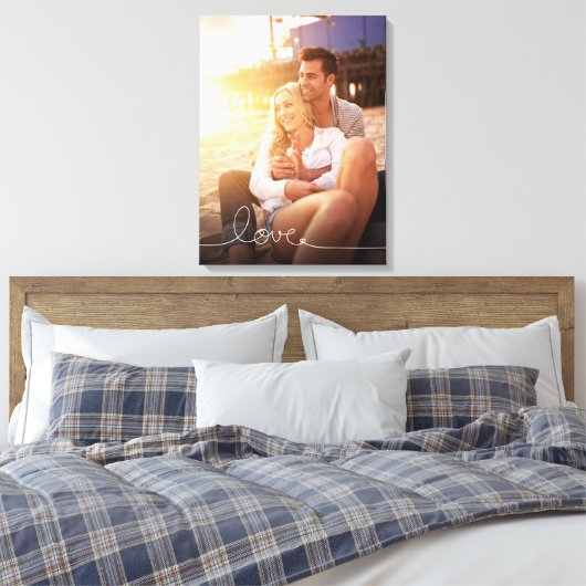 Loopy Love Heart String Eenvoudige knoop Moderne f Canvas Afdruk (Insitu (Slaapkamer))