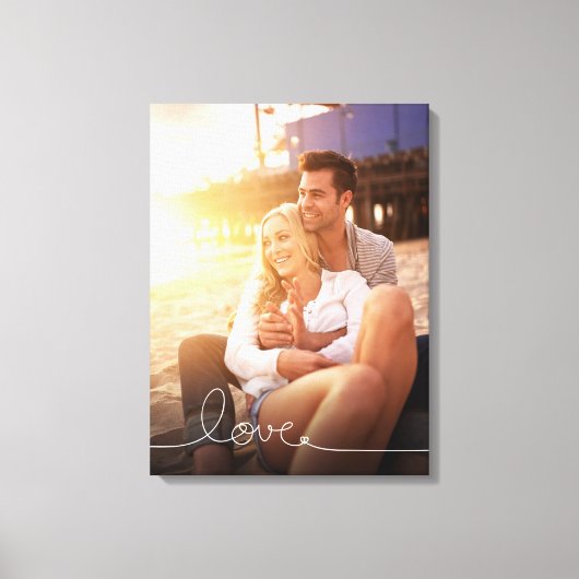 Loopy Love Heart String Eenvoudige knoop Moderne f Canvas Afdruk (Voorkant)