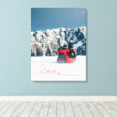 Loopy Love Heart String Eenvoudige knoop Moderne f Canvas Afdruk (Insitu (Houten vloer))