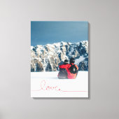 Loopy Love Heart String Eenvoudige knoop Moderne f Canvas Afdruk (Voorkant)