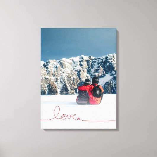 Loopy Love Heart String Eenvoudige knoop Moderne f Canvas Afdruk (Voorkant)