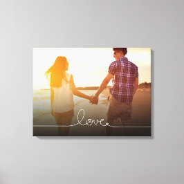 Loopy Love Heart String Eenvoudige knoop Moderne f Canvas Afdruk