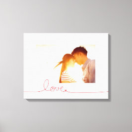 Loopy Love Heart String Eenvoudige knoop Moderne f Canvas Afdruk