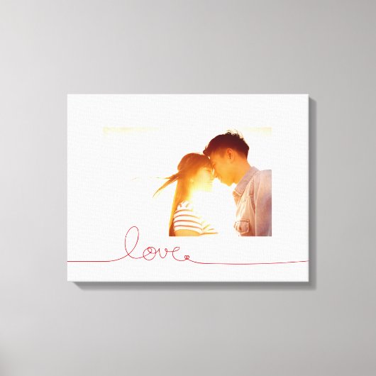 Loopy Love Heart String Eenvoudige knoop Moderne f Canvas Afdruk (Voorkant)
