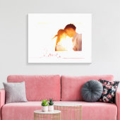 Loopy Love Heart String Eenvoudige knoop Moderne f Canvas Afdruk (Insitu (Woonkamer))