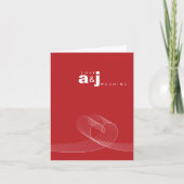 Loopy Love Lines White Wedding Invitation Kaart (Voorkant)