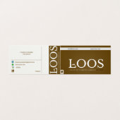 LOOS VOLTOOID VISITEKAARTJE (Buitenkant ongevouwen)