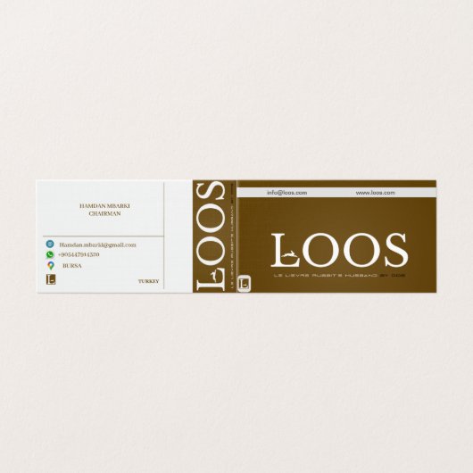 LOOS VOLTOOID VISITEKAARTJE (Buitenkant ongevouwen)