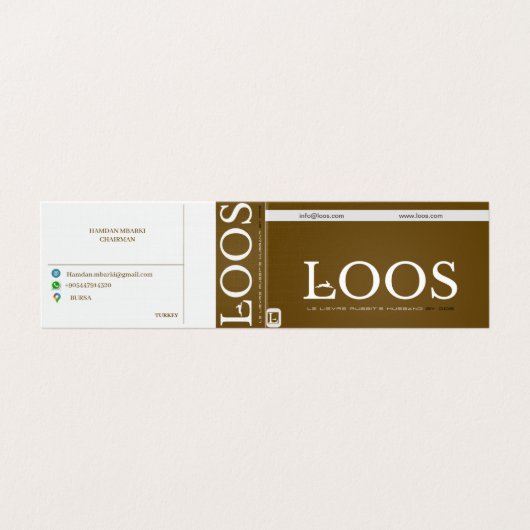 LOOS VOLTOOID VISITEKAARTJE (Buitenkant ongevouwen)