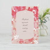 Loose Floral Blush Coral Bridesmaid Voorstel Kaart (Staand voorkant)