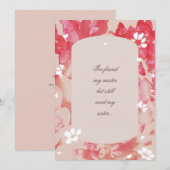 Loose Floral Blush Coral Bridesmaid Voorstel Kaart (Voorkant / Achterkant)