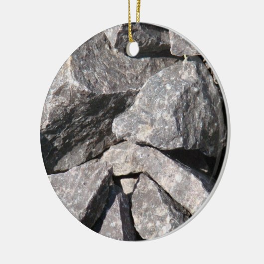 Loose Granite Rock Keramisch Ornament (Links)