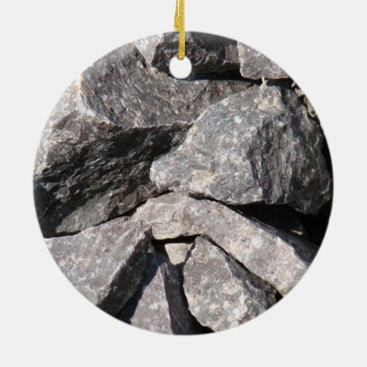 Loose Granite Rock Keramisch Ornament (Achterkant)