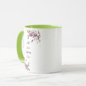 Loose pink watercolor flowers customizable mok (Voorkant links)