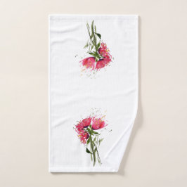 Loose Poppies Guest Hand Towel Handdoek