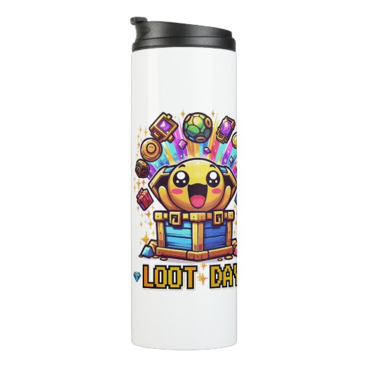 Loot Day Gaming Schatkist Grafisch Thermosbeker (Geroteerd rechts)