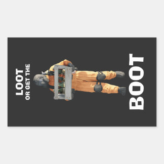 LOOT OR GET THE BOOT - Lethal Company-sticker Rechthoekige Sticker