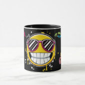 loove yourself Funny Smiley Face Cool Design Mok (Midden)