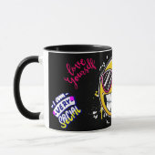 loove yourself Funny Smiley Face Cool Design Mok (Links)